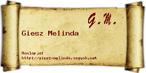 Giesz Melinda névjegykártya