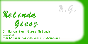 melinda giesz business card